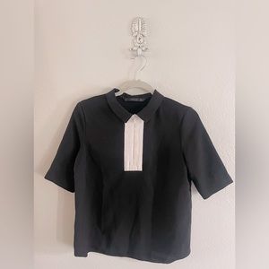 Zara Trafaluc zip collar top.